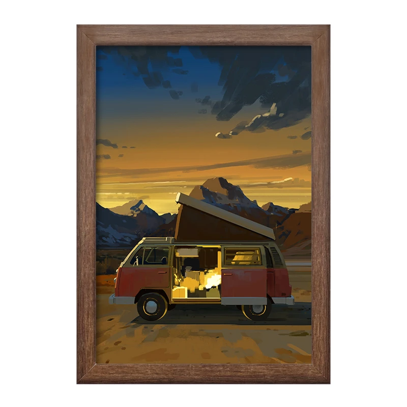 تابلو خندالو طرح کمپینگ (Camping) کد F528