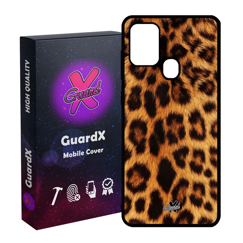 کاور گارد ایکس طرح Leopard مدل Glass10095 مناسب برای گوشی موبایل سامسونگ Galaxy A21s