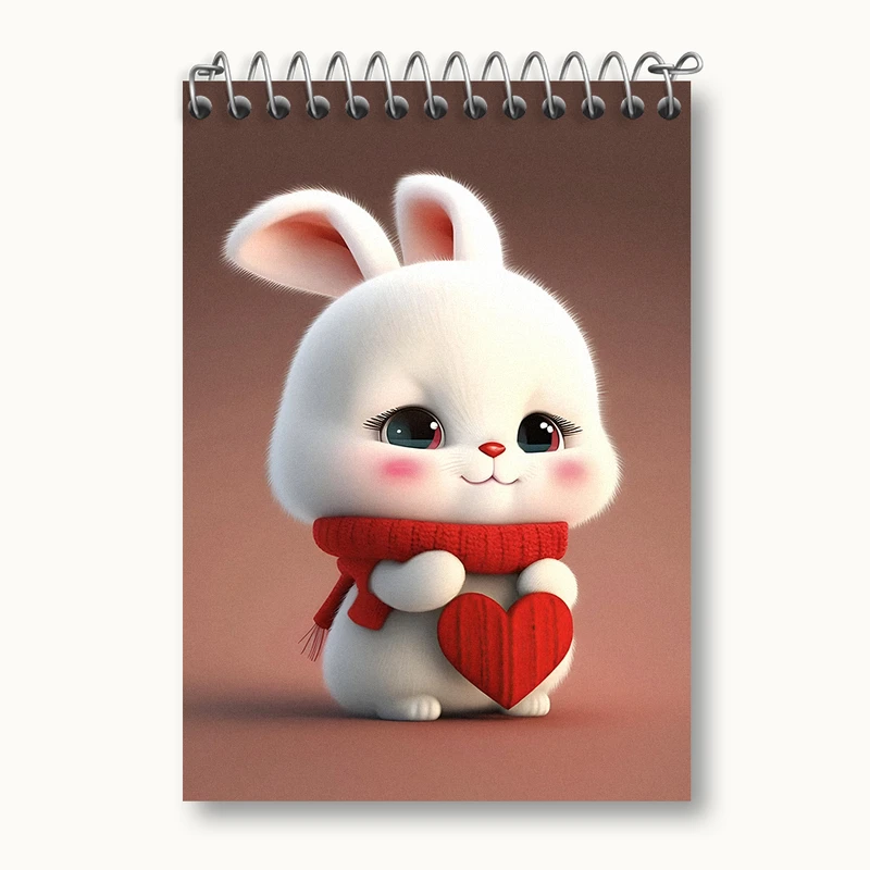 دفتر یادداشت 50 برگ خندالو طرح خرگوش کیوت کد N4089