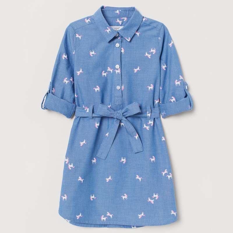 پیراهن دخترانه اچ اند ام مدل 0755781001