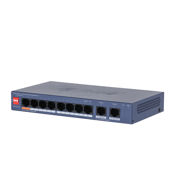 سوییچ poe شبکه هشت پورت داهوا مدل DH-CS4010-8GT-60