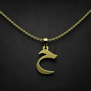 گردنبند طلا 18 عیار زنانه مدوپد مدل حرف ح کد I3-1-1072