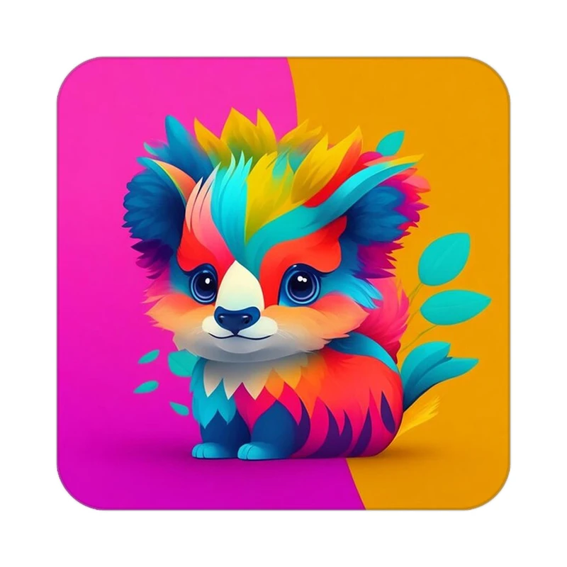 زیر لیوانی کاکتی طرح حیوانات رنگی مدل mp26693