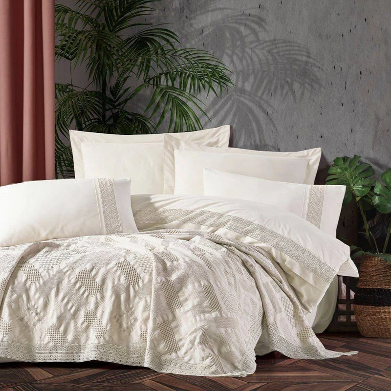 سرویس روتختی دو نفره 7 تکه شاهسِر مدل Freya Krem C.K