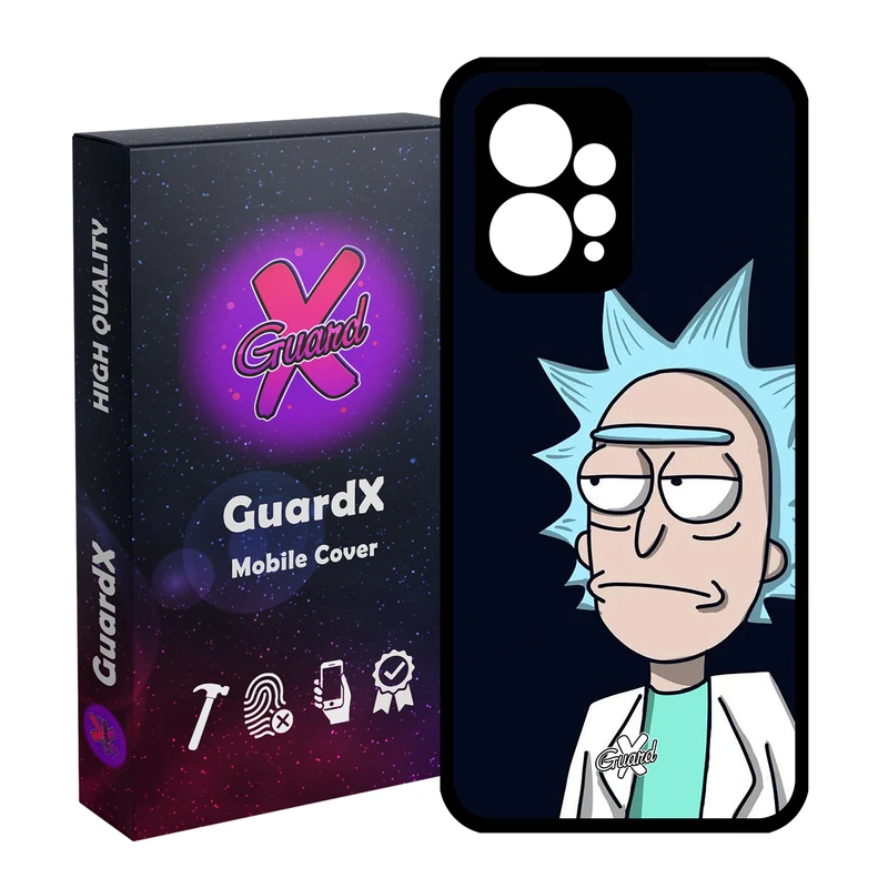 کاور گارد ایکس طرح Rick and Morty مدل Glass10030 مناسب برای گوشی موبایل شیائومی Redmi Note 12 4G