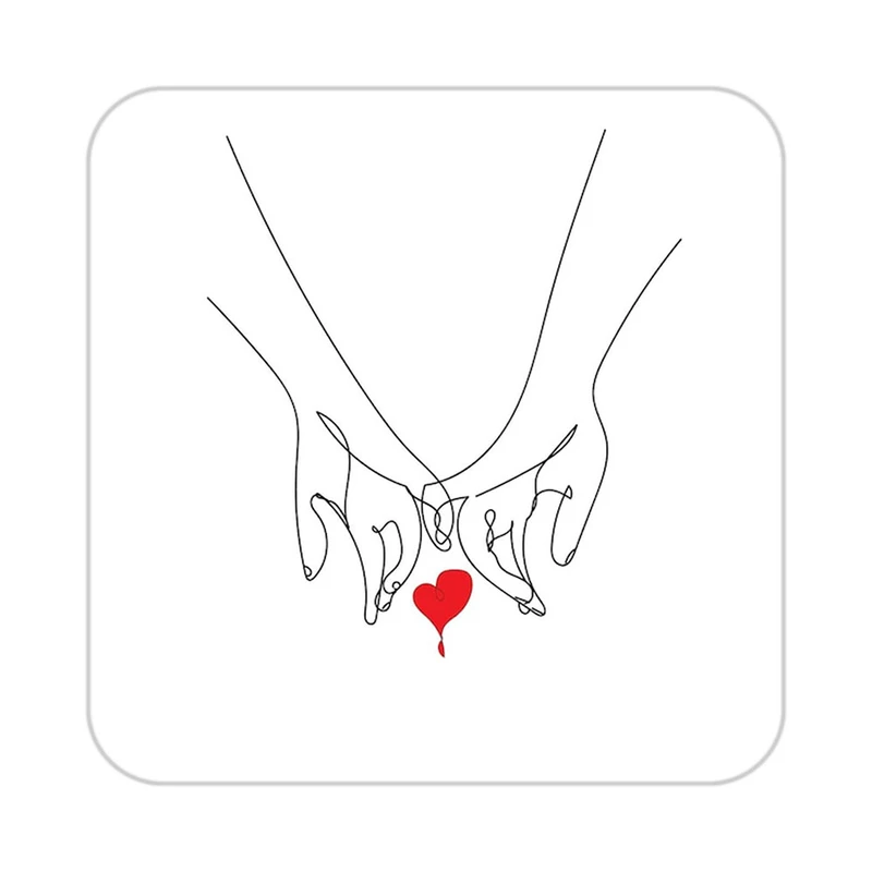 زیر لیوانی کاکتی طرح عاشقانه مدل mp40086