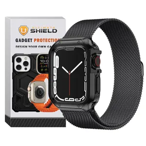 Ultimate Shield Milanese LX band suitable for Apple Watch Series 1 Aluminum 42 / Series 2 42mm / Series 3 42mm with cover