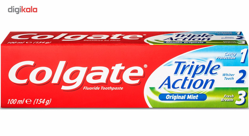 خمیر دندان کلگیت سری Original Mint مدل Triple Action حجم 100 میلی لیتر