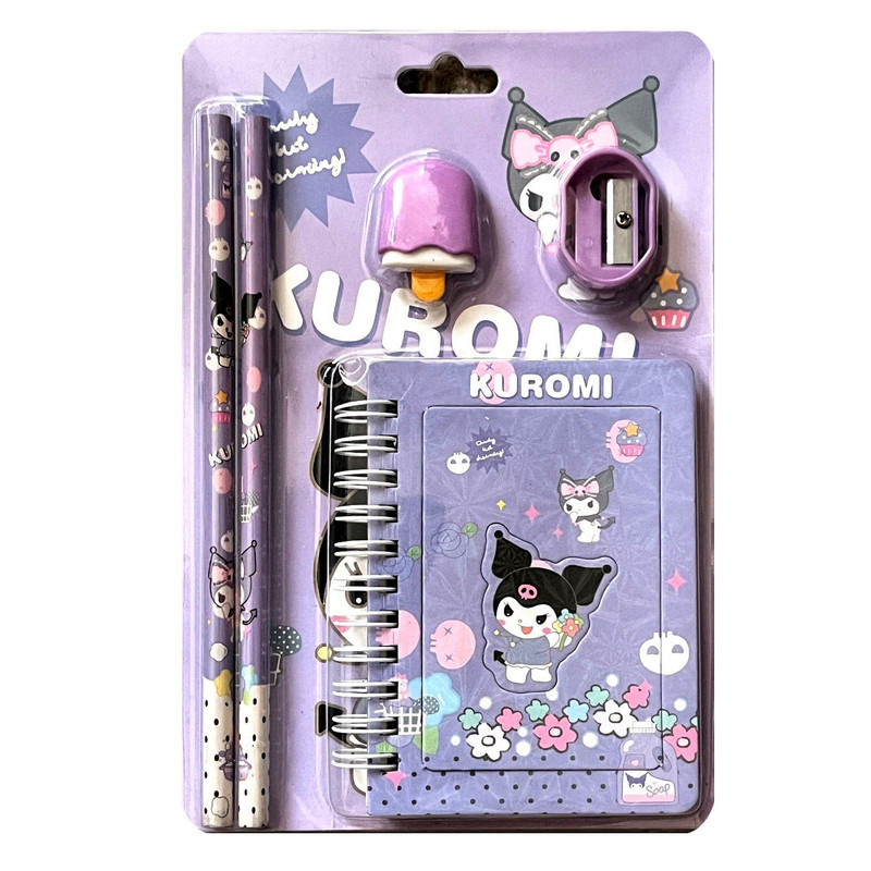 بسته لوازم تحریر مدل کرومی بسته 5 عددی