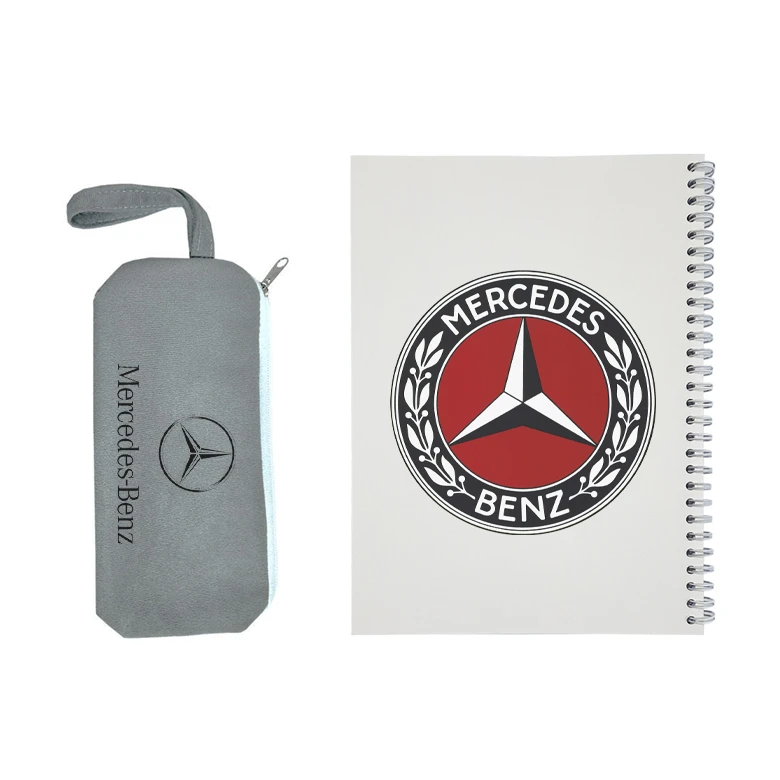 دفتر مشق 50 برگ مدل بنز به همراه جامدادی