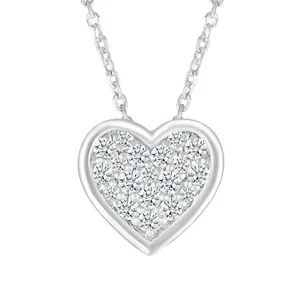 گردنبند نقره زنانه قیراط طرح قلب کد GH4245