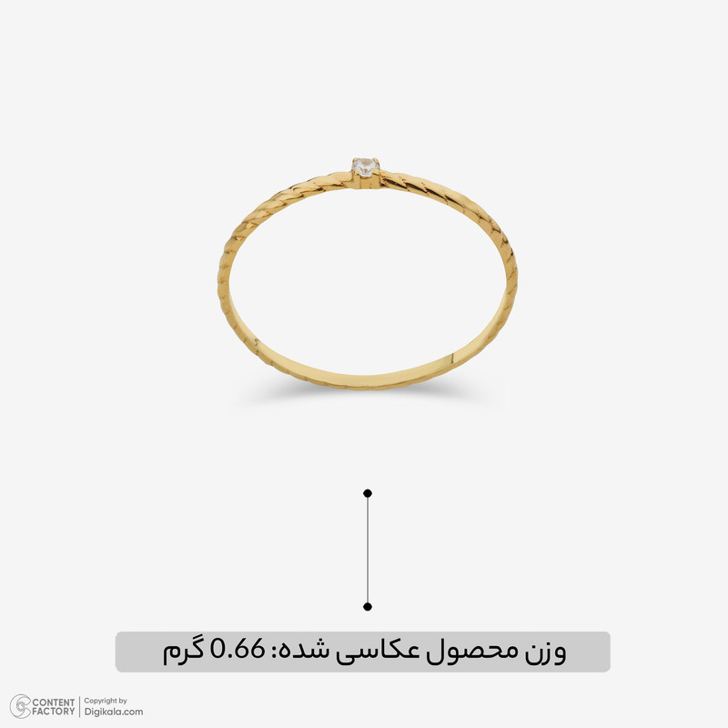 انگشتر طلا 18 عیار زنانه پرسته مدل wr766  - 3