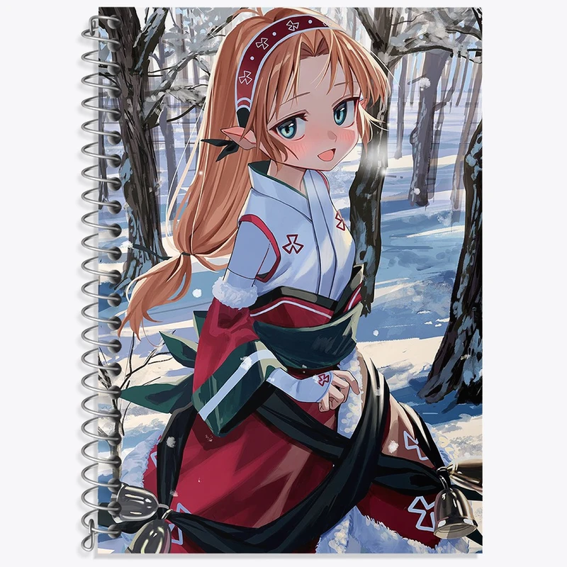 دفتر زبان 50 برگ خندالو مدل سه خط طرح بازی Utawarerumono کد 35367