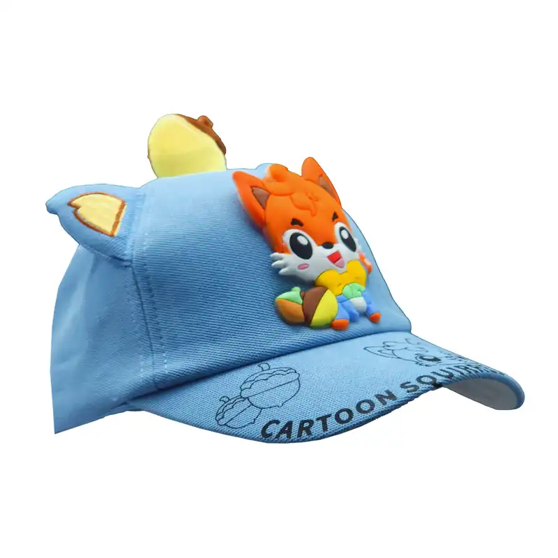 کلاه کپ بچگانه طرح سنجاب رنگ آبی روشن