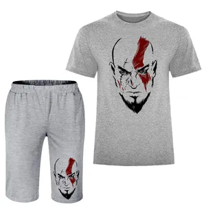 ست تی شرت و شلوارک مردانه مدل خدای جنگ A148