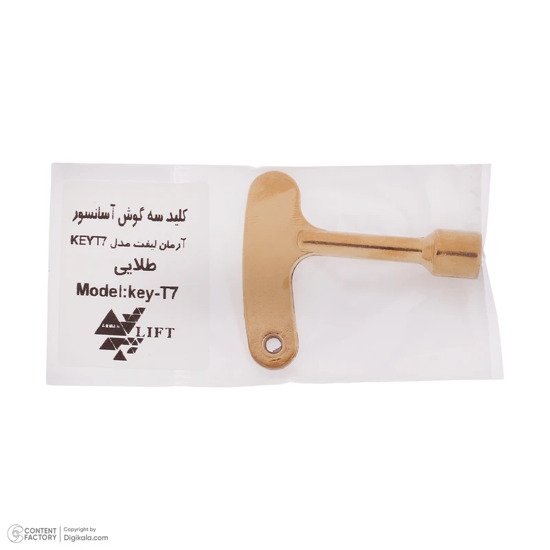 عکس شماره 6 : کلید طلایی درب آسانسور آرمان لیفت مدل key-t7