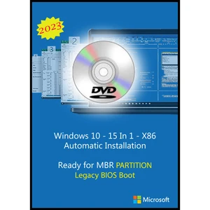 سیستم عامل Windows 10 X86 2023 15 IN 1 Legacy Bios DVD 9 نشر مایکروسافت