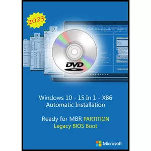 سیستم عامل Windows 10 X86 2023 15 IN 1 Legacy Bios DVD 9 نشر مایکروسافت 