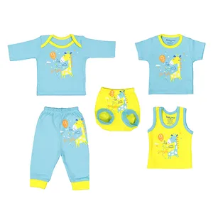 ست 5 تکه لباس نوزادی بی بی ناز مدل 304