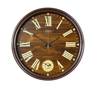 ساعت دیواری مدل لوکس چوبی دو موتوره کد 215