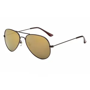 عینک آفتابی فرم خاص مدل P-3025 Polarized Gold Coffee Mirror