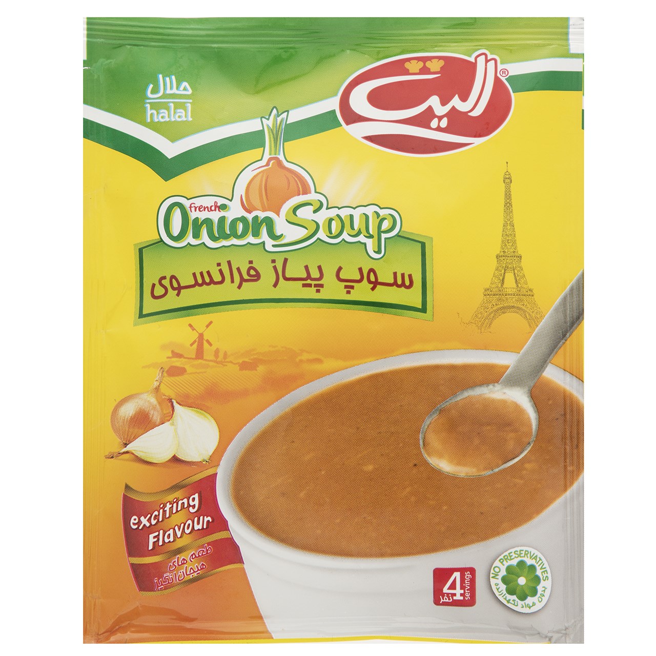 سوپ نیمه آماده پیاز فرانسوی الیت مقدار 65 گرم