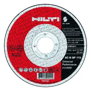 صفحه برش فلز هیلتی مدل AC-D 115 UP مجموعه 10 عددی