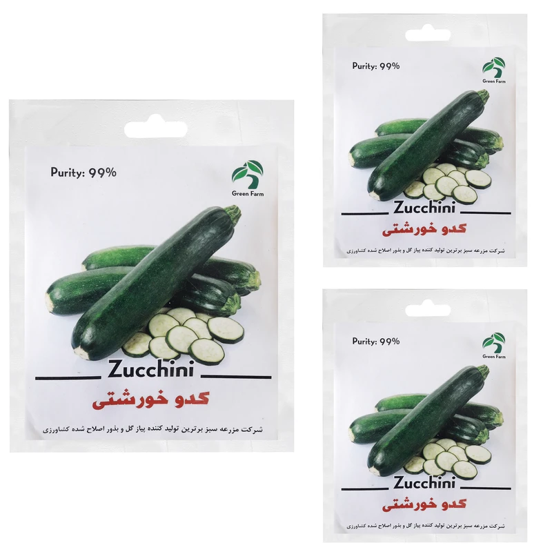 بذر کدو خورشتی گرین فارم کد A 20 بسته 3 عددی