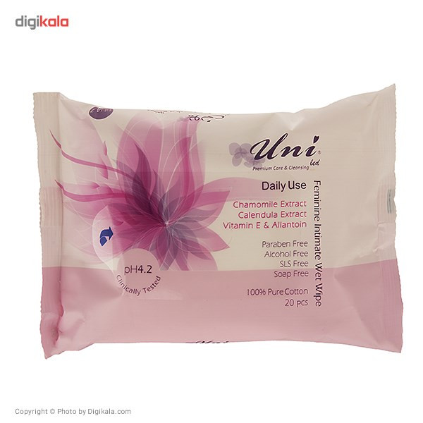 دستمال مرطوب یونی لد مدل Daily Use بسته 20 عددی