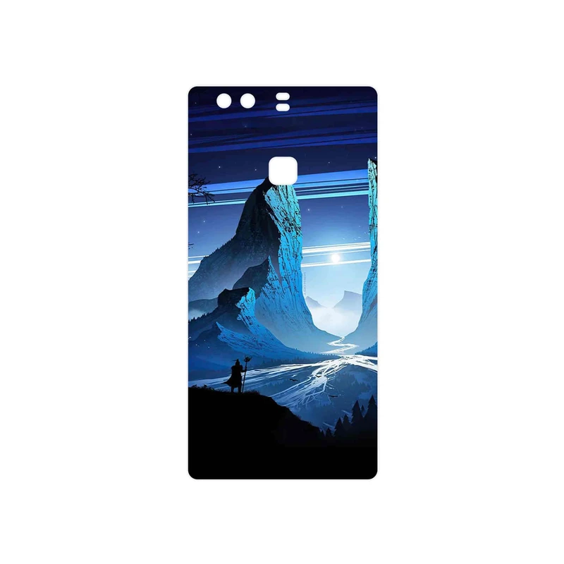برچسب پوششی ماهوت مدل Blue Mountains Digital Art مناسب برای گوشی موبایل هوآوی P9 Plus