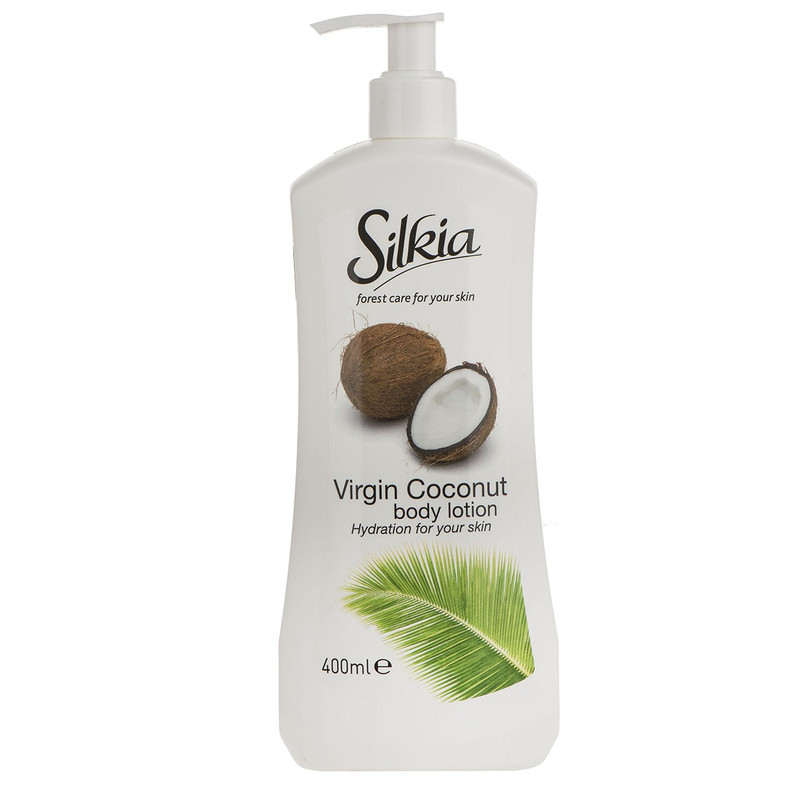 لوسیون بدن سیلکیا مدل Virgin Coconut حجم 400 میلی لیتر