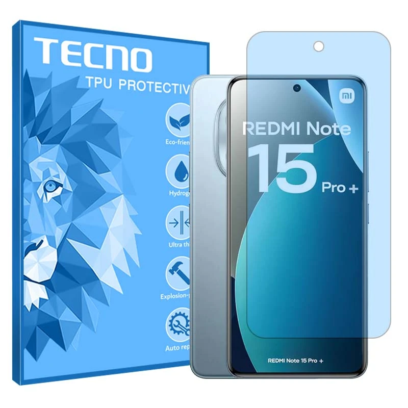 محافظ صفحه نمایش مات آنتی بلو تکنو مدل هیدروژلی مناسب برای گوشی موبایل شیائومی Redmi Note 15 Pro Plus
