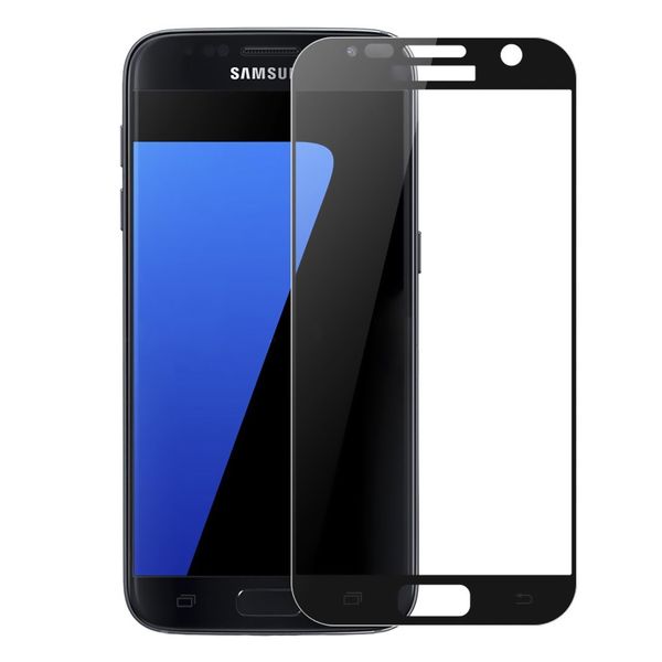 محافظ صفحه نمایش شیشه ای تمپرد مدل Full Cover مناسب برای گوشی موبایل سامسونگ Galaxy S7 محافظ صفحه نمایش شیشه ای تمپرد مدل Full Cover مناسب برای گوشی موبایل سامسونگ Galaxy S7