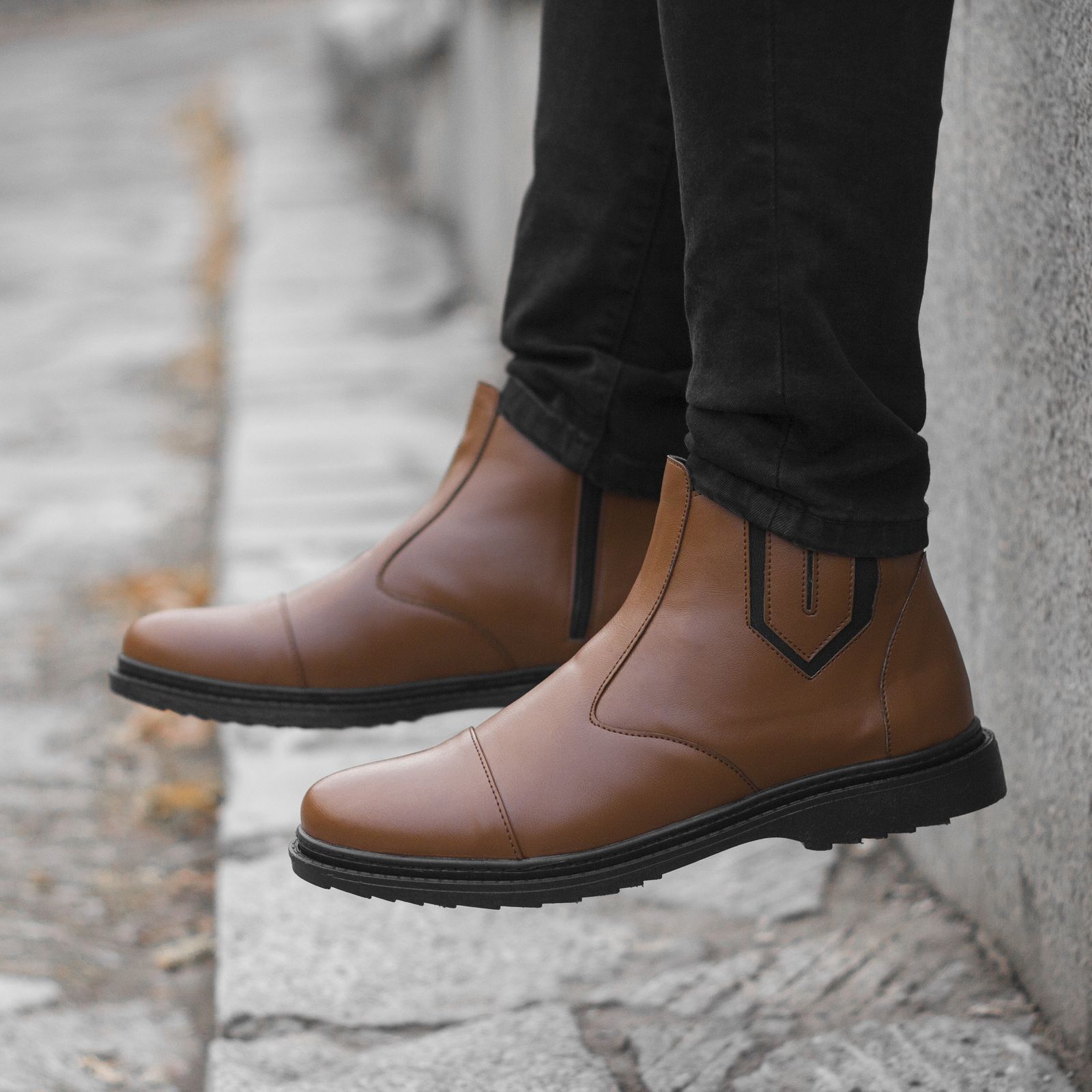 نیم بوت مردانه مدل اسپانیا رنگ مشکی - - 13