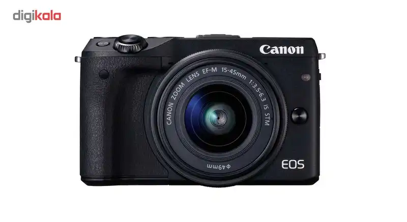دوربین دیجیتال بدون آینه کانن مدل EOS M3 به همراه لنز 45-15 EF-M و EF 50mm f/1.8 STM میلی متر و آداپتور لنز کانن Mount Adapter EF-EOS M