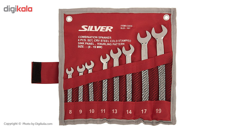 مجموعه 8 عددی آچار یک سر تخت یک سر رینگی سیلور مدل SLD-101 مجموعه 8 عددی آچار یک سر تخت یک سر رینگی سیلور مدل SLD-101