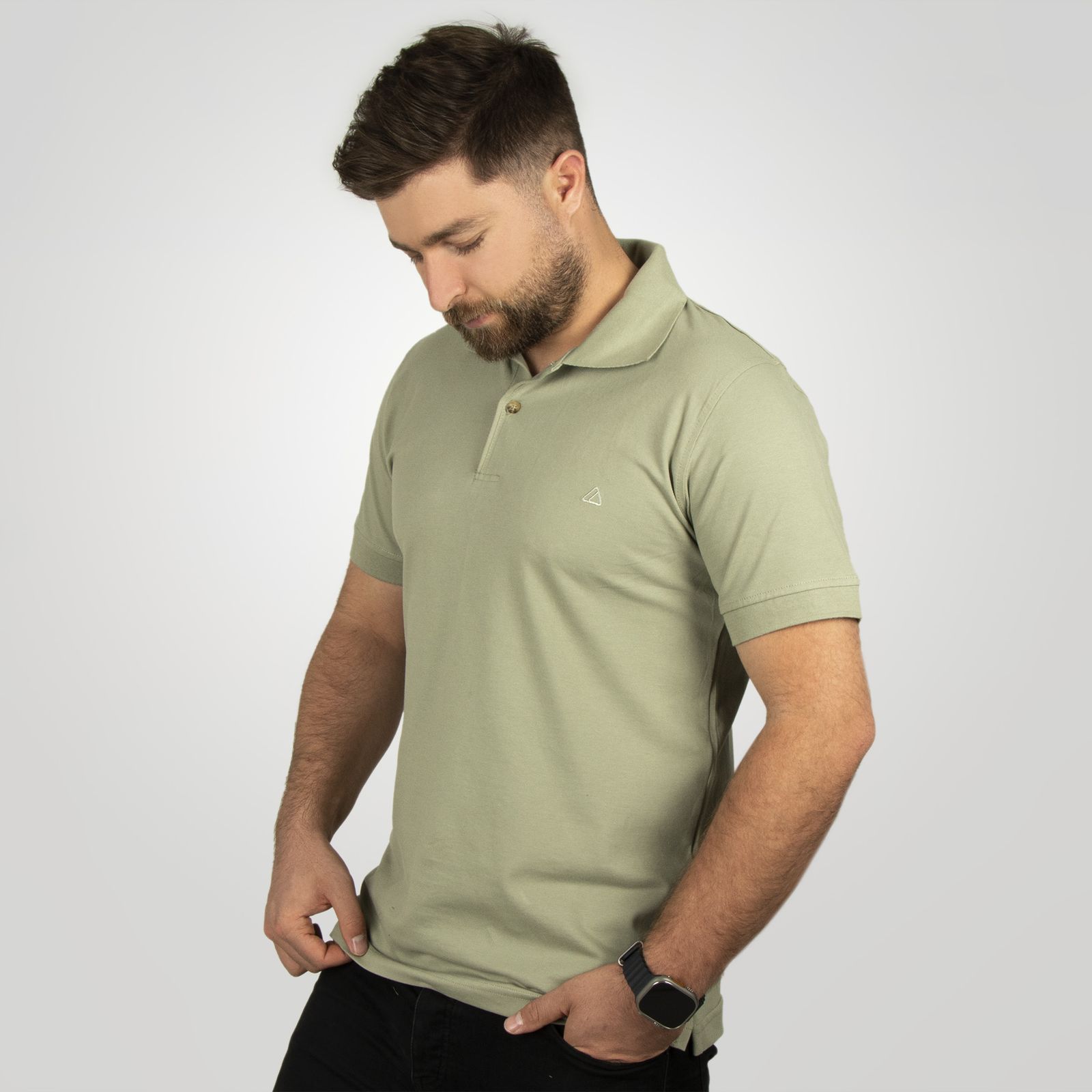 پولوشرت آستین کوتاه مردانه آریان نخ باف مدل 1842 sh - - 1