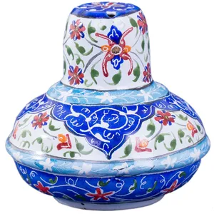 نمکدان مسی  میناکاری شده اثر نادری