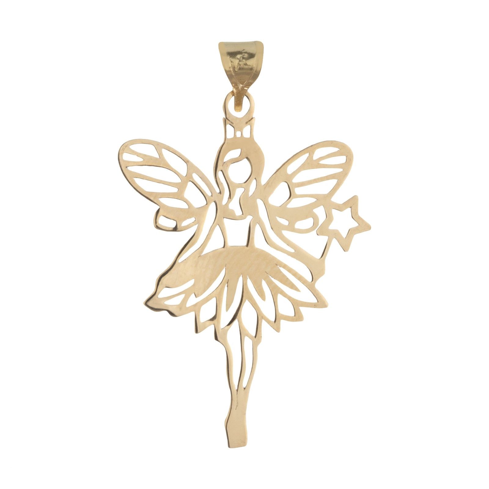 آویز گردنبند طلا 18 عیار زنانه قیراط طرح فرشته کد GH4693 -  - 1