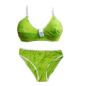 ست شورت و سوتین زنانه مدل گلدار رنگ سبز