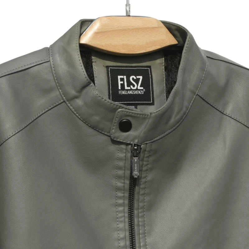 عکس شماره 2 : کت چرم مردانه مدل یقه دیپلمات