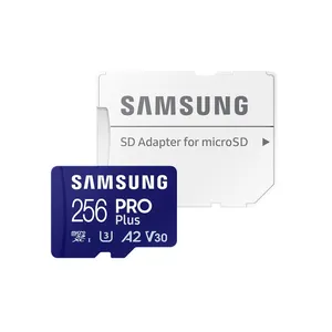 کارت حافظه MicroSDXC سامسونگ مدل Samsung PRO PLUS UHS-I U3 A2 V30 ظرفیت 256 گیگابایت به همراه آداپتور SD