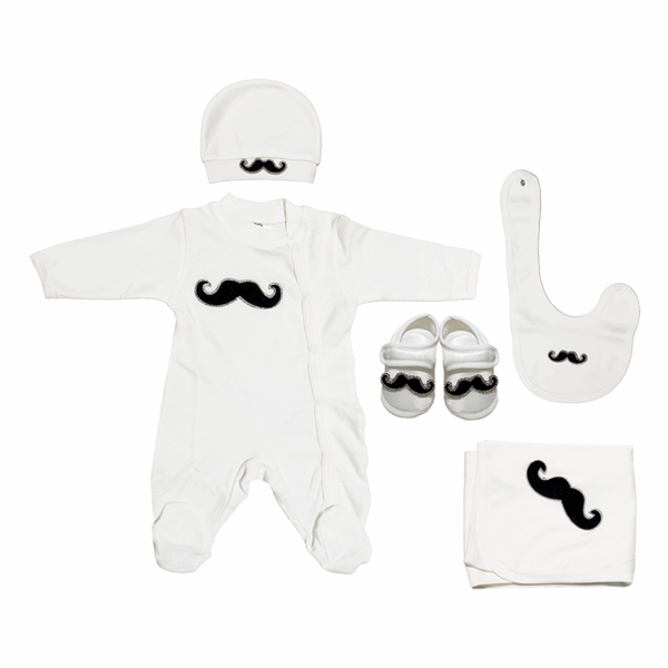 ست لباس نوزادی ادا بیبی مدل 7712moustache ست لباس نوزادی ادا بیبی مدل 7712moustache