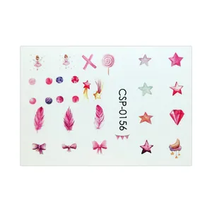 لنز ناخن مدل پاپیون کد 156