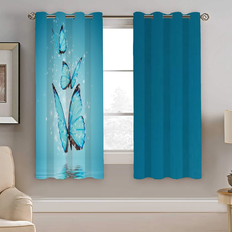 پرده نیروانا طرح پروانه مدل مخمل کد 8003 سایز 140×200 سانتی متر