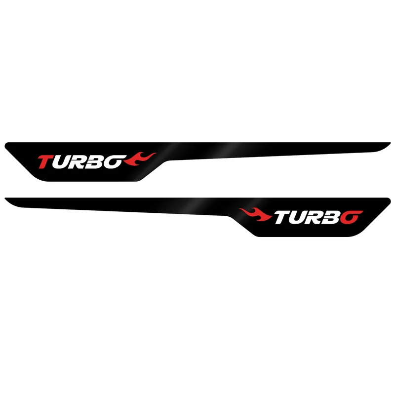 آرم گلگیر خودرو رهام مدل AR0038 طرح TURBO بسته 2 عددی