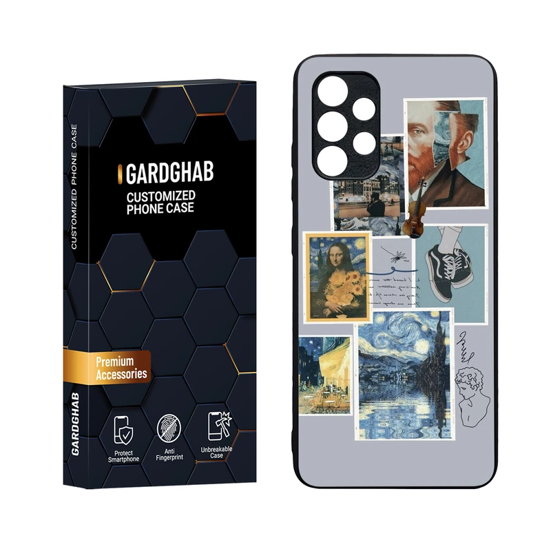کاور گارد قاب مدل دورژله ای هنری مناسب برای گوشی موبایل سامسونگ Galaxy A32 4G