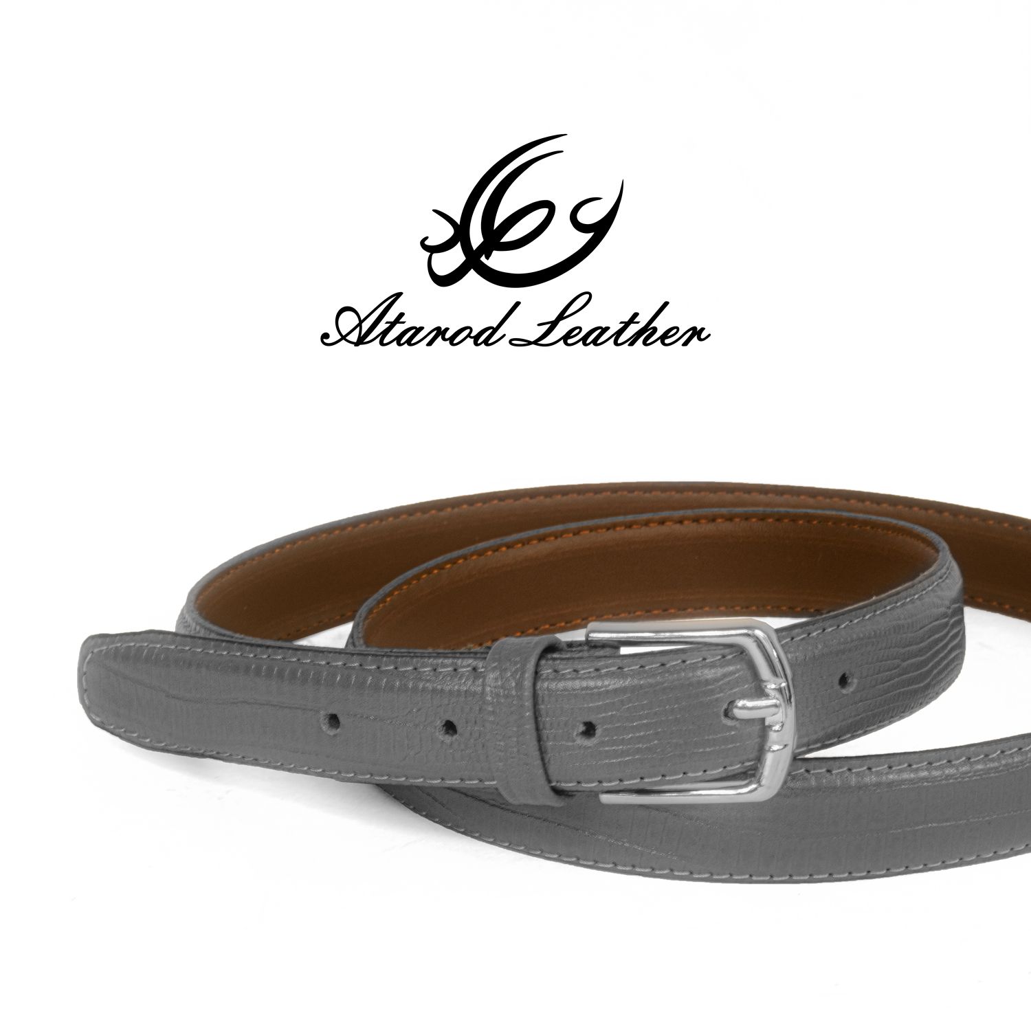 کمربند زنانه چرم عطارد مدل چرم طبیعی کد B45 -  - 9
