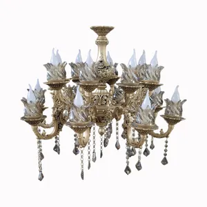  لوستر 16 شعله  سپاهان سقف آرا مدل نیلوفر  کد 8LB110