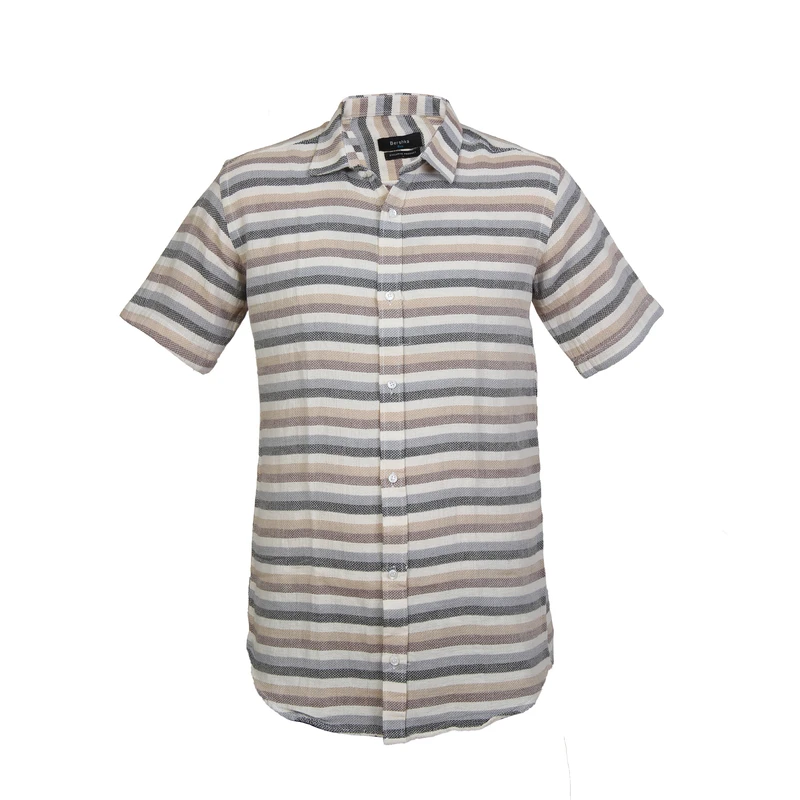 پیراهن آستین کوتاه یقه برگردان مردانه مدل BarzknfCrm